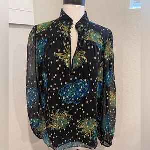 ALC size 8 silk floral blouse